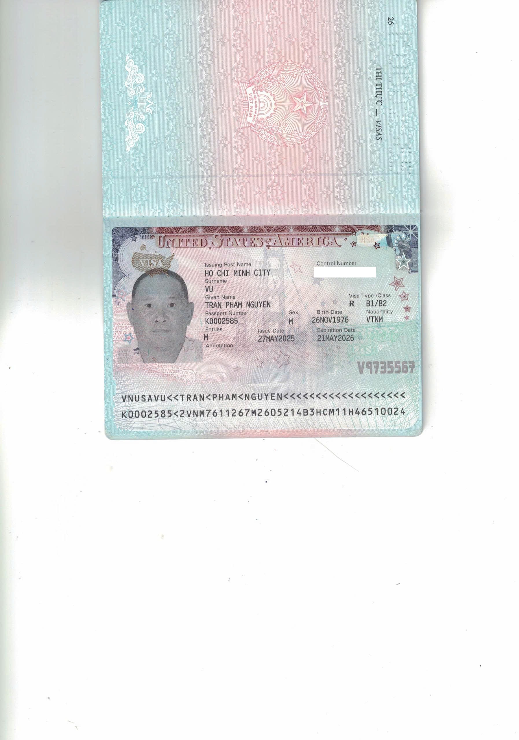 Trần Phạm Nguyên VIsa Mỹ